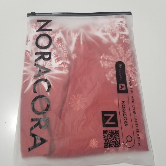 NWT NORACORA CHRISTMAS SNOWFLAKE ABSTRACT V NECK SHIFT CASUAL LONG SLEEVE TOP Si - Picture 9 of 9